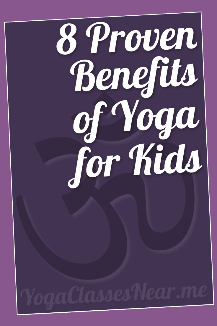 image of banner titled 8 benefits of yoga for kids